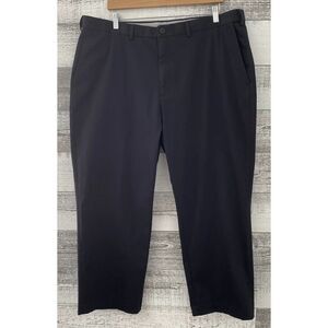 Haggar Pants Men's Pants Fit 42"x27.5" Black Classic Fit Iron Free Premium Khaki